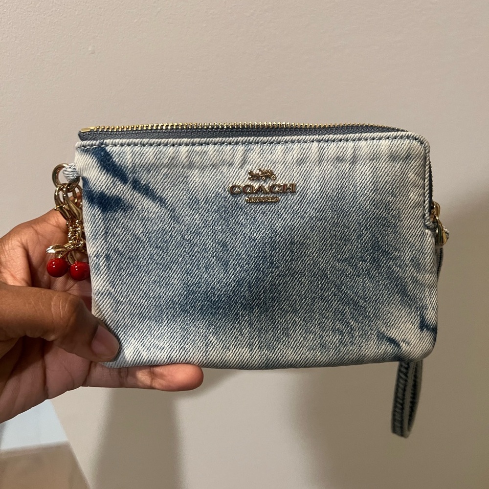 Coach Loved Denim Wristlet